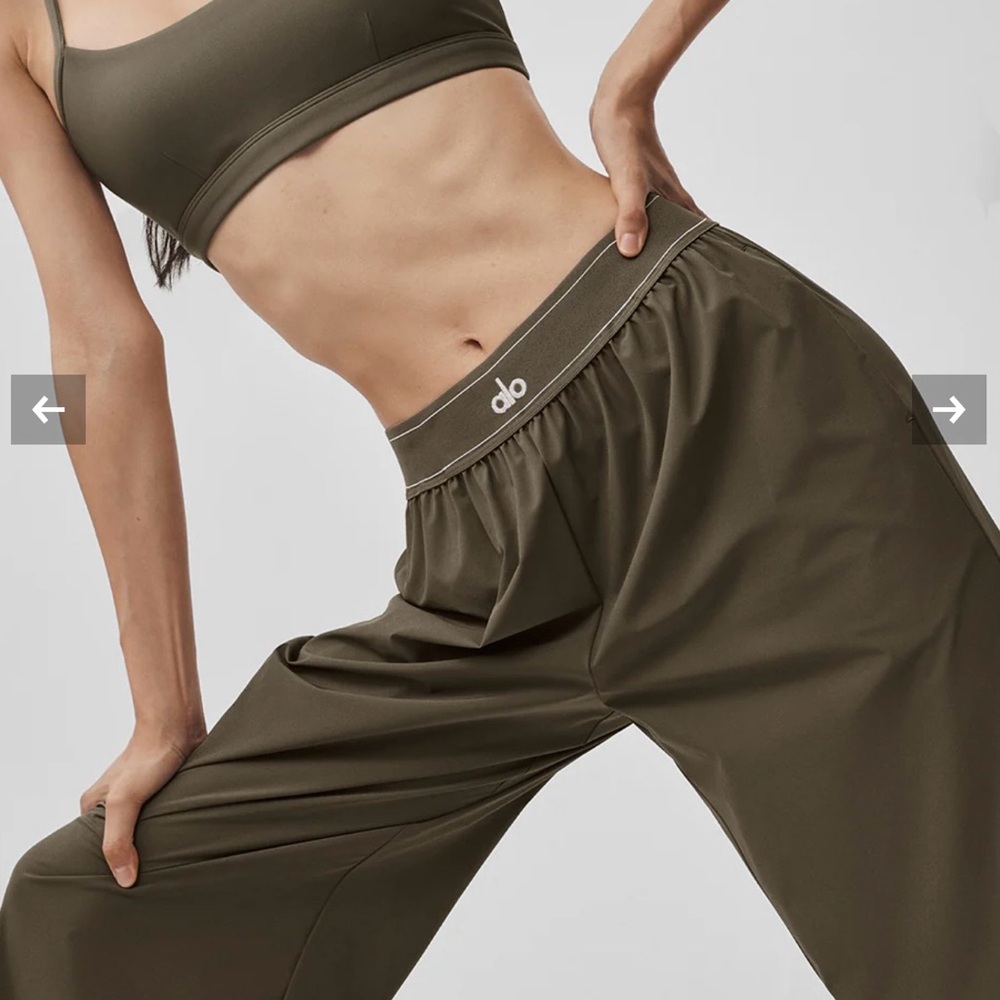 ALO Yoga Khaki Wide-Leg Pants